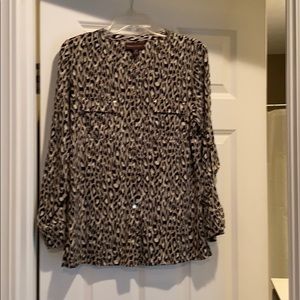 Woman’s animal print blouse